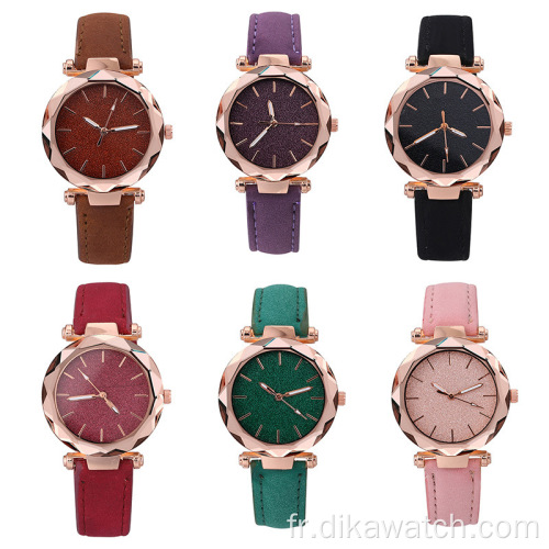 Vente en gros usine vente directe ciel étoilé montre pour femmes Quartz conception spéciale petites montres robe de charme dames montre-bracelet chaude